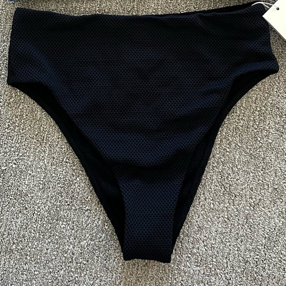 Gottex Sensual Simplicity High Waist Texture Pant Bikini Bottom Size 12 - Picture 2 of 7